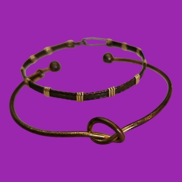 3/$30 Rustic Knot Cuff Bracelet and Bronze Two-tone Bracelet - Picture 2 of 9